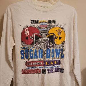 Vintage 2004 LSU vs Oklahoma sugarbowl long-legged tshirt medium